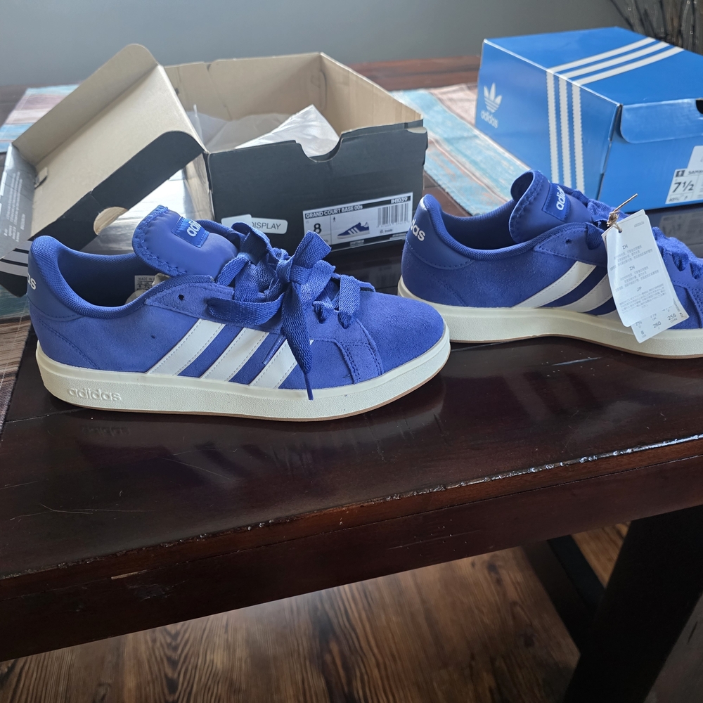 Adidas Royal Blue Sneakers with White Accents